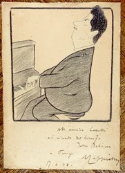 Karikatur von Giacomo Puccini, 1898